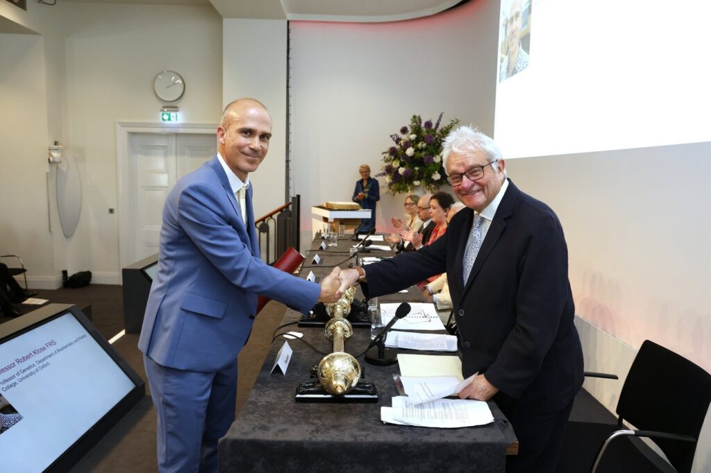 Rob Klose being admitted to the Fellowship of the Royal Society